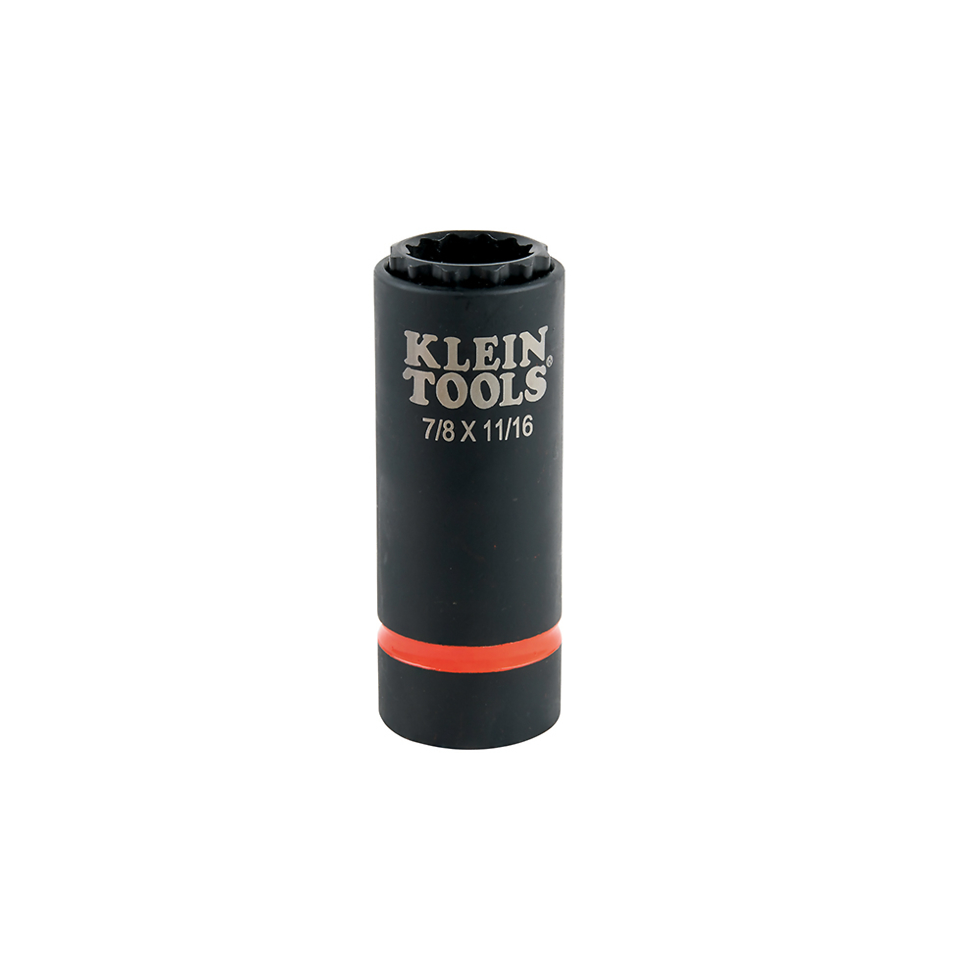 Klein Tools, 2in.-1 Impact Socket, 12-Point, 7/8 and 11/16in., Pieces (qty.) 1 Model# 66014